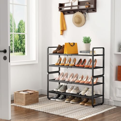 Expandable Metal Shoe Rack for Closet, Entryway & Garage - Image 2