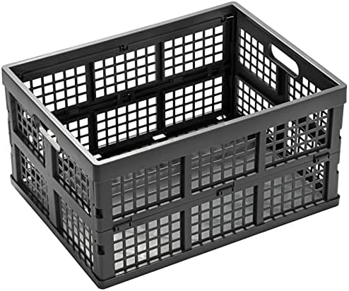 Eslite 34L Large Plastic Folding Storage Crates, Collapsible Crates - Image 2