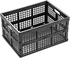 Eslite 34L Large Plastic Folding Storage Crates, Collapsible Crates - Image 2