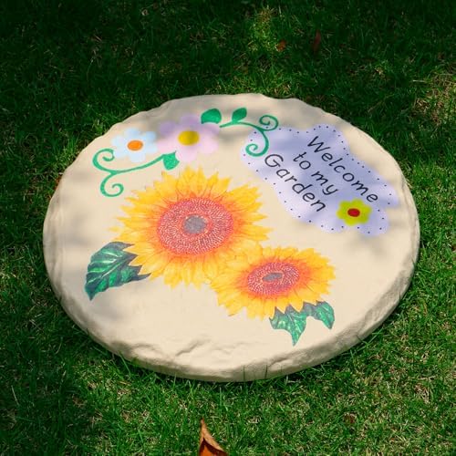 4Pcs Large Stepping Stones Outdoor Garden Walkway, Durable Plastic Pavers - Image 4