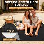 Grefinity Marine Carpet, 5 FT x 10 FT Black Indoor Outdoor Carpet - Image 4