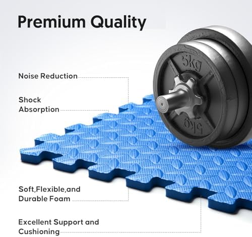 36 Pack 144 sqft Home Gym Mat, Puzzle Exercise Mat, EVA Interlocking Foam Floor - Image 4