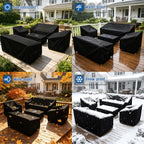 SIRUITON 5-Piece Patio Furniture Covers Waterproof, Lawn Patio Set Covers - Image 6