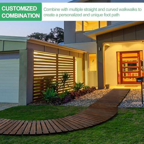 RELIANCER 24' Wooden Garden Pathway, Outdoor Roll Out Walkway, Patio Footpath - Image 7