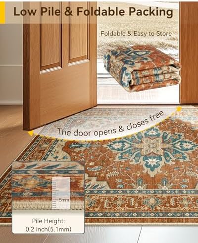 RELEANY Washable Area Rug, Runner 2'6"x8' - Image 3