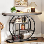 Tribesigns 41.3" Console Table, Industrial 4-Tier Sofa Table Entryway Table by Tribesigns