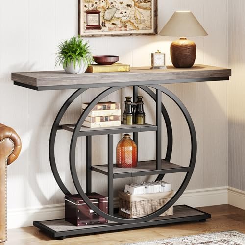 Tribesigns 41.3" Console Table, Industrial 4-Tier Sofa Table Entryway Table by Tribesigns