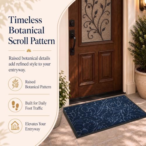 Yimobra Front Door Mat Outside Entrance, Floral Outdoor Mat - Image 6