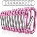 sprookber 3" Aluminum Carabiner D Ring, Caribeener Clips, Spring Snap Hook by Sprookber