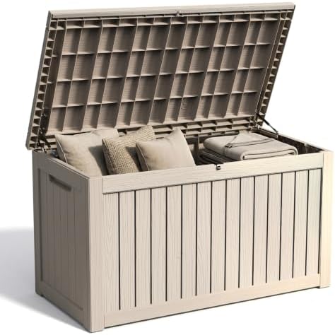 Outdoor Storage Box, 270 Gallon Waterproof Deck Box by GraceYourYard