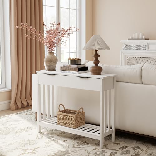 TaoHFE White Narrow Console Table - Image 3