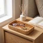 Rattan Serving Tray for Keys, Natural Wicker Decorative Tray Small Remote - Image 6