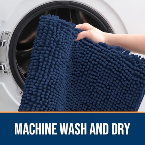 OLANLY Dog Door Mat for Muddy Paws 54x32, Super Absorbent Chenille Mud Mat - Image 5