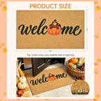 Fall Turkey Welcome Door Mat for Front Door Outdoor Indoor 17x29 in - Image 3