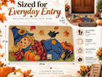 Fall Scarecrow Decorative Front Door Mat, Autumn Pumpkin Crow - Image 2