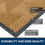 Smiry Front Door Mat Outside Entrance, Low Profile Rubber Doormat - Image 4