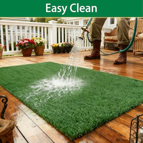 TOOKOO Artificial Grass Outdoor Rug - 5FT x 8FT Fake Grass - Image 2