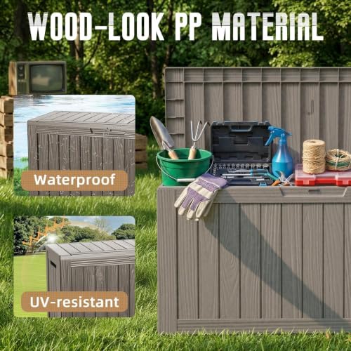 DRATO 135 Gallon Deck Boxes Outdoor Waterproof Storage Box - Image 3