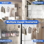 Retractable Clothesline Indoor Outdoor 16.2Ft Non-Sag - Image 5