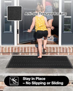 4′ x 10′ Heavy Duty Front Door Mat Indoor Outdoor Entrance, Easy Clean - Image 5