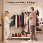 HOKEEPER Clothes Rack Load 450LB Clothing Rack Height Adjustable White - Image 5