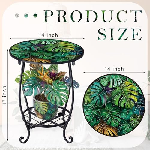 Cinnvoice Outdoor Side Table Small End Patio Porch Table - Image 3