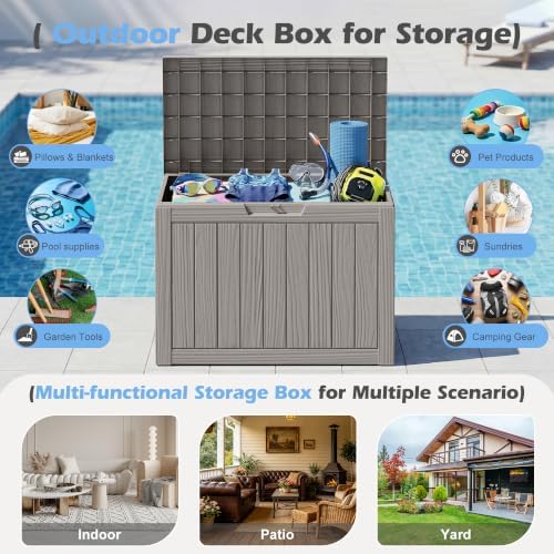 Outdoor Storage Box Waterproof, 50 Gallon Deck Box - Image 3
