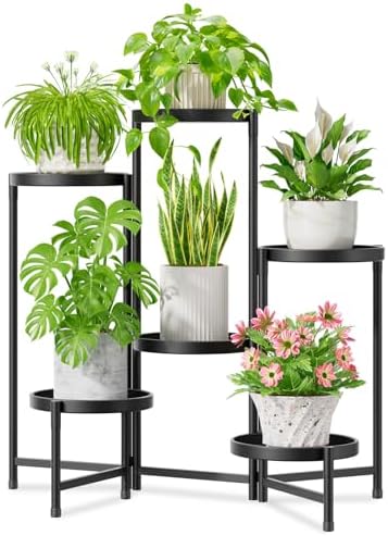 iDavosic.ly 6 Tier Large Plant Stand Indoor Outdoor, 10 In Wide Tray by iDavosicly