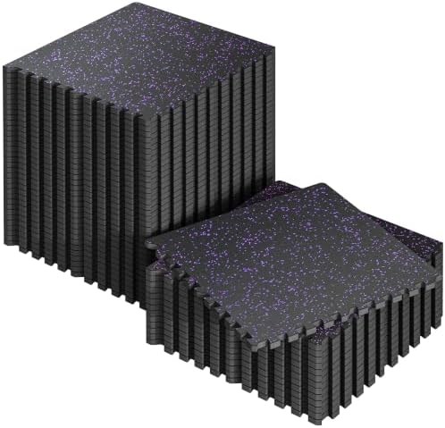 SUPERJARE 0.56'' Thick 192 Sq Ft Rubber Top Gym Flooring by SUPERJARE