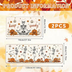 Fall Kitchen Mats Set of 2, Autumn Pumpkin Skull Kitchen Rug - Image 3