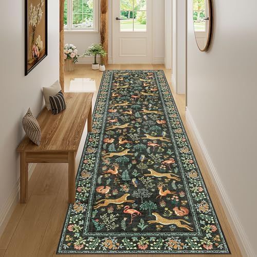 DUKINO 2.6x10 Washable Runner Rug, Non Slip Animal Rug - Image 6