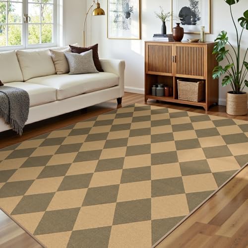 Lessymo Checkered Area Rugs 5x7 - Image 3