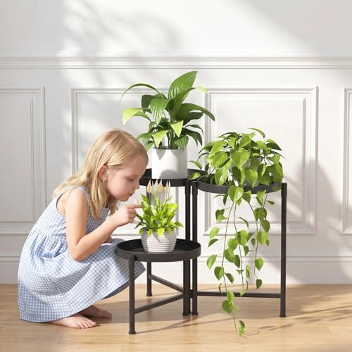 3 Tier Tall Metal Plant Stand, Duty Tiered Flower Shelf - Image 7