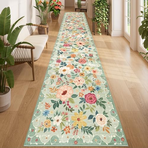 DUKINO 2x14 Runner Rug, Washable Long Kitchen Runner Rug Non Slip by DUKINO