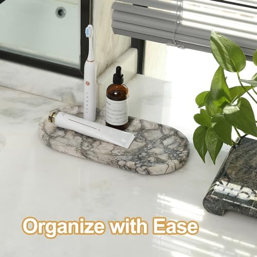 Koville Turkish Natural Travertine Tray, Catchall Tray - Image 4