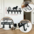 5-Hooks Dog Leash Holder for Wall， Dog Accessory Holder ，Metal Key Holder Leash - Image 2