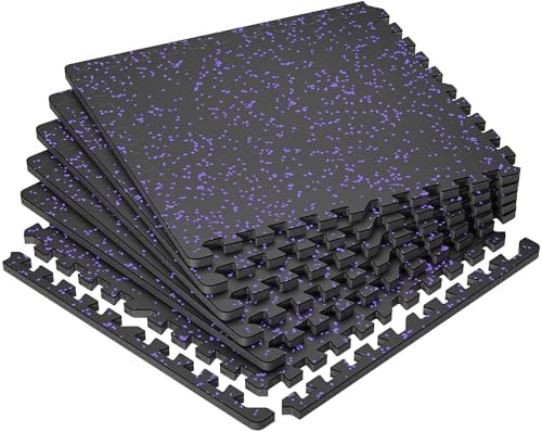 SUPERJARE 0.79'' Extra-Thick 6 Pcs 24 Sq Ft Exercise Equipment Mats by SUPERJARE