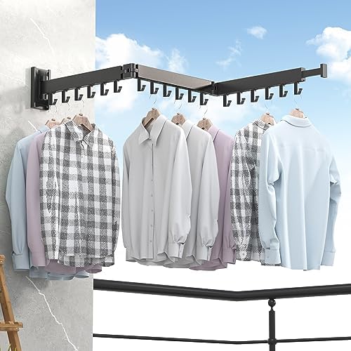 ZdwCyl Clothes Drying Rack, Laundry Drying Rack Wall Mount, Space Saver Clothes - Image 3