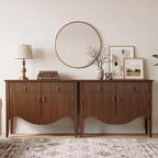 senlin 40" Fluted Console Table, Wooden Entryway Console Table - Image 6