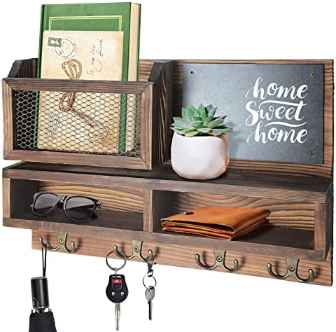 Key Holder for Wall, Mail Organizer Wall Mount by WEWEOW
