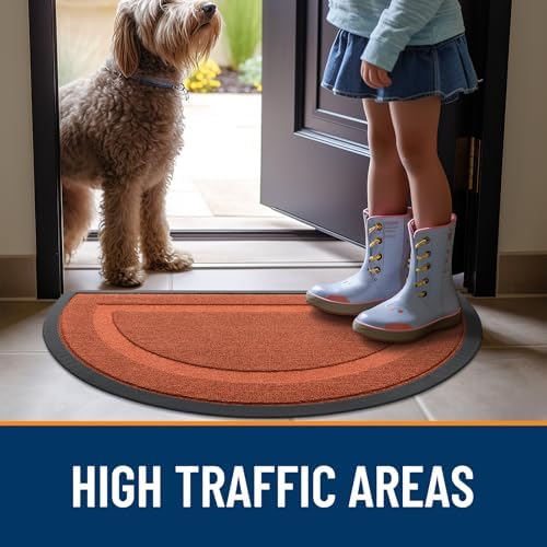 OLANLY Half Circle Front Door Mat Outside 59x34 All-Season Rubber Doormat - Image 6