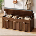 37.4" W Shoe Bench with Storage, Lift Top Entryway Bench by LOOMORA