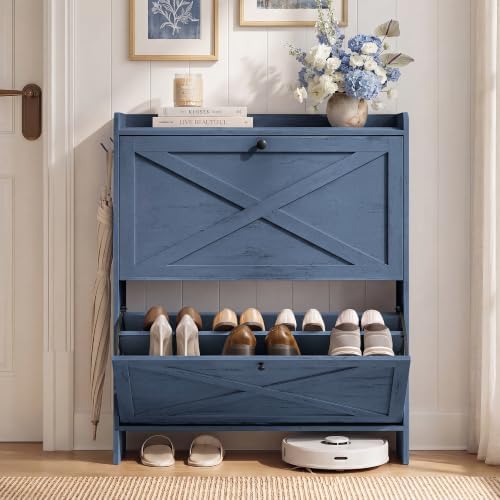 VASAGLE Narrow Shoe Storage Cabinet Organizer by VASAGLEbySONGMICSHOME