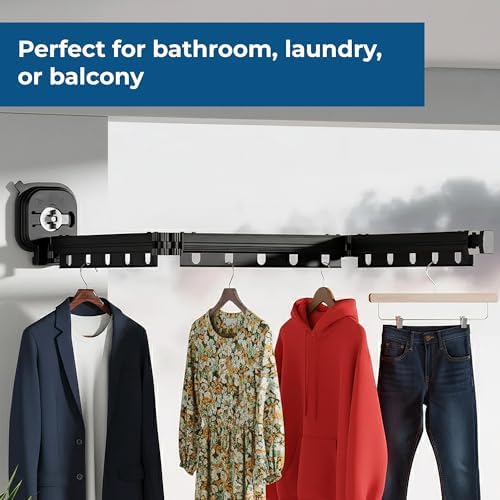 Suction Cup Clothes Drying Rack – Wall Mounted Retractable Clothes Hanger - Image 5