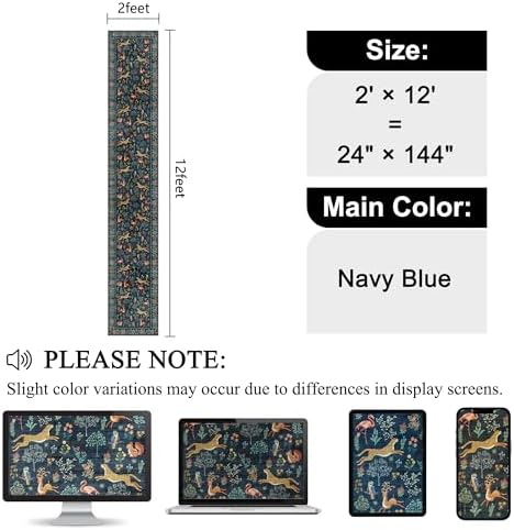 DUKINO 2x12 Washable Runner Rug, Non Slip Animal Rug - Image 2