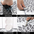 HEBE Kitchen Mats for Floor, Floral Anti Fatigue Kitchen Rugs Set of 2 - Image 3