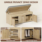 37.4" W Shoe Bench with Storage, Lift Top Entryway Bench - Image 4