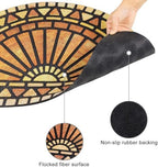 CHICHIC Front Door Mat 18"x30" Outdoors Heavy Duty Rubber Mat, Semicircle - Image 4