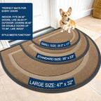 OLANLY Half Circle Front Door Mat Outside 33x21 All-Season Rubber Doormat - Image 2