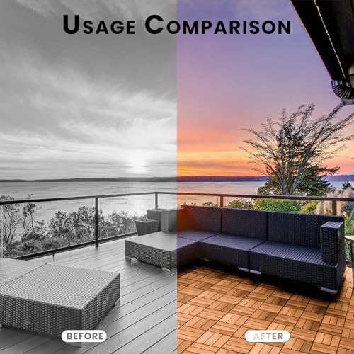 Golden Select 12" x 12" Interlocking Deck Tiles, Waterproof UV Resistant - Image 5